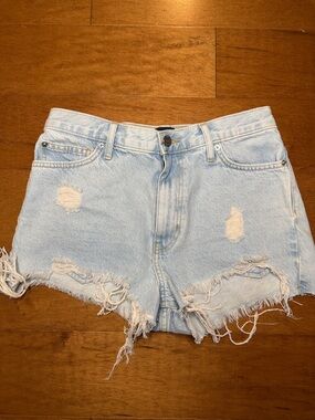 BDG Light Wash Distressed Denim Cutoff Shorts